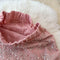 Elegant Fringed Lace Pink Skirt