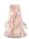 Fairy Pink Ruffled Chiffon Dress