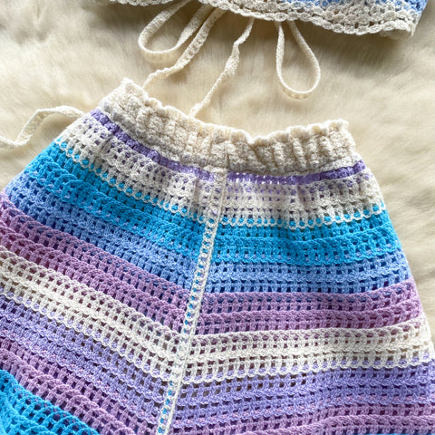 Halter Camisole&Shorts Knitted 2Pcs