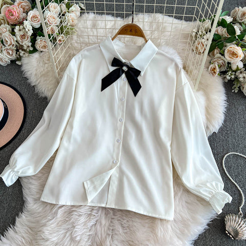 Sequined Tweed Dress&Bottoming Shirt 2Pcs