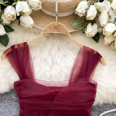 Fairy Mesh Padded Camisole Top