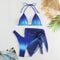 Three-piece Fade Color Swimsuit Split Bikini