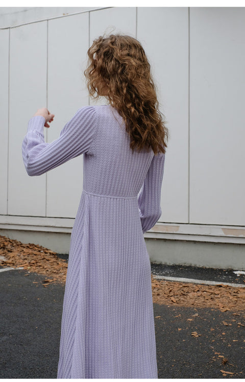 Vintage Lavender Knitted Dress
