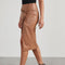 Knotted PU High-cut Split Skirt