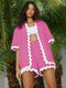 Niche Cardigan&Shorts Color Blocking 2Pcs