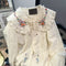 Vintage Doll Collar Embroidered Shirt