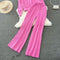 Hooded Knitwear&Trousers Knitted 2Pcs