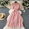 Retro Floral Crochet Lace Dress