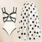 Bowtie&Dots Chiffon Beach Skirt Set Swimsuit