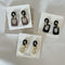 Milk Tea Color Geometric Retro Earrings