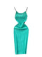 Rhinestone Studded Knitted Slip Dress