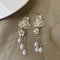 Flower Pearl Tassel Fashion Earrings