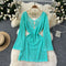 V-neck Hollowed Knitted Outwear Dress