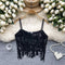 Chic Sequined Fringed Camisole Top