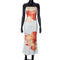 Strapless Printed A-line Beach Dress