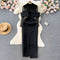 High-end Black Lace Patchwork Dress