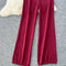 Simple Design Sweater&Trousers 2Pcs