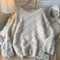 Slant Fringed Loose-fit Sweater