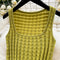Camisole&Skirt Plaid Knitted 2Pcs