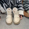 Korean Style Velcro Fleece Snow Boots