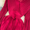 Vintage Pleated Chiffon Halter Dress