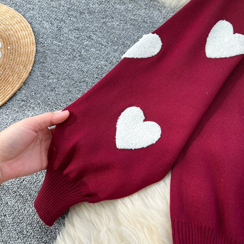 Embroidered Sweater & Trousers Knit 2Pcs