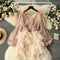 High-end Fur Patchwork Sequined Dress