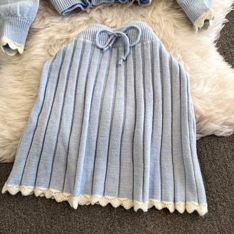 Sweetie Sweater&Pleated Skirt 2Pcs