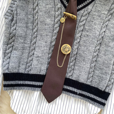 Striped Shirt&Vest&Skirt Uniform 3Pcs
