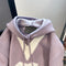 Niche Color Blocking Hooded Knitwear