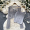 Camisole&Hollowed Cardigan Knitted 2Pcs