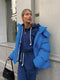 Solid Color Puffy Cotton Jacket