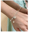 Silver Pearl Tassel Bracelet and Collarbone Chain