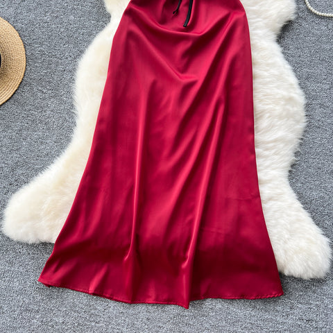 Lace-up Patchwork Floral Slip Dress