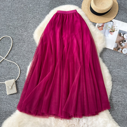 Fairy A-line Puffy Mesh Skirt