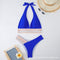 Tight Solid Color Backless Bikini