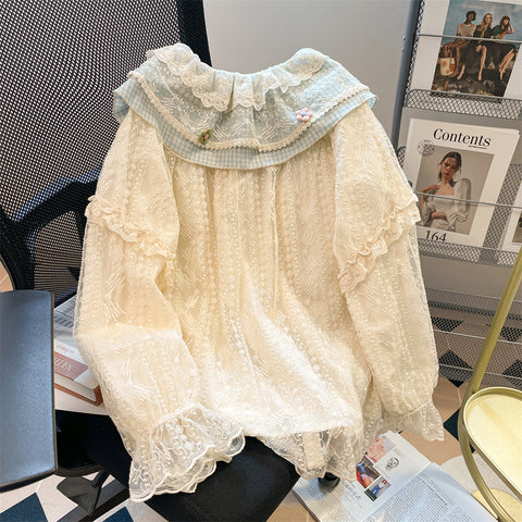 Sweetie Layered Doll Collar Shirt