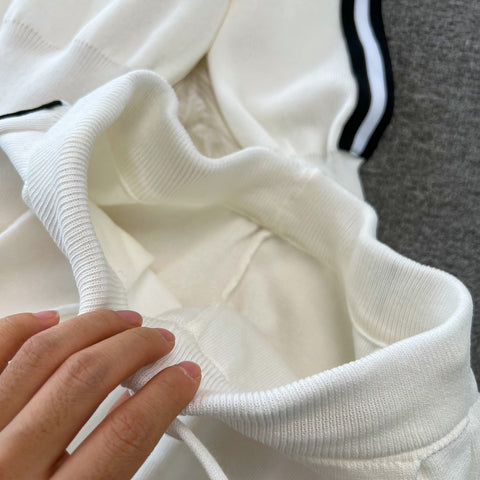 Zipped Cardigan&Trousers Casual 2Pcs