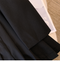 High-end Suit Collar Pleated Black Dress