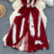 Vintage Printed Split Slip Dress
