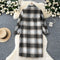 British Style Plaid Thermal Trench Coat