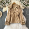 High-end Elastic Lapeled Trench Coat