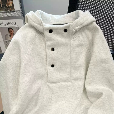 Niche Stand Collar Hooded Sweatshirt