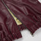 Vintage Matte Wine Red PU Jacket