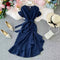 Vintage Asymmetric Ruffled Fishtail Dress