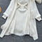 Soft Cardigan&Pleated Dress Knitted 2Pcs