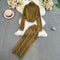 Turtleneck Sweater&Skirt Twisted 2Pcs