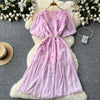 Niche 3d Pink Floral Ruffled Dress