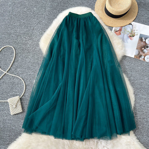 Fairy A-line Puffy Mesh Skirt