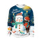 Round Collar Christmas Printed Sweatshirt